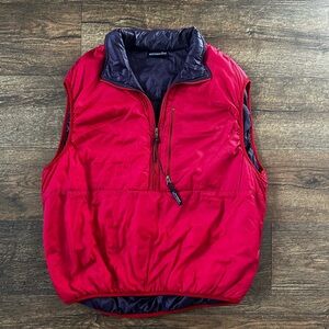 Vintage 90’s Patagonia Puffball Down Vest Red/Purple Made In USA Men’s Size XL